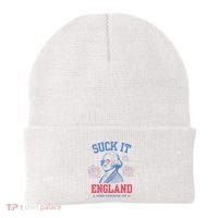 Suck It England Red White & Blue George Washington 4th July Beanie thumb 0