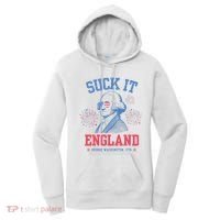 Suck It England Red White & Blue George Washington 4th July Women's Hoodie thumb 0