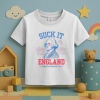 Suck It England Red White & Blue George Washington 4th July Toddler T-Shirt thumb 3