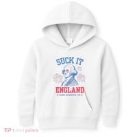 Suck It England Red White & Blue George Washington 4th July Kids Hoodie thumb 0