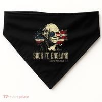 Suck It England Funny George Washington 1776 Usa USA-Made Doggie Bandana thumb 0