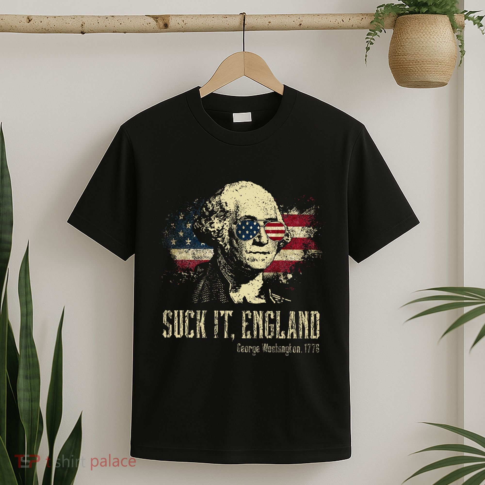 Suck It England Funny George Washington 1776 Usa T-Shirt