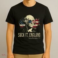 Suck It England Funny George Washington 1776 Usa T-Shirt thumb 3