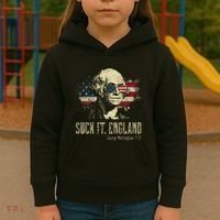 Suck It England Funny George Washington 1776 Usa Kids Hoodie thumb 3