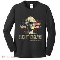 Suck It England Funny George Washington 1776 Usa Kids Long Sleeve Shirt thumb 0