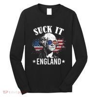Suck It England Funny 4th Of July George Washington Long Sleeve Shirt thumb 0