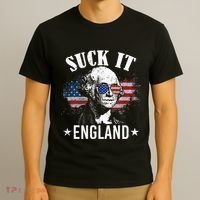 Suck It England Funny 4th Of July George Washington T-Shirt thumb 3