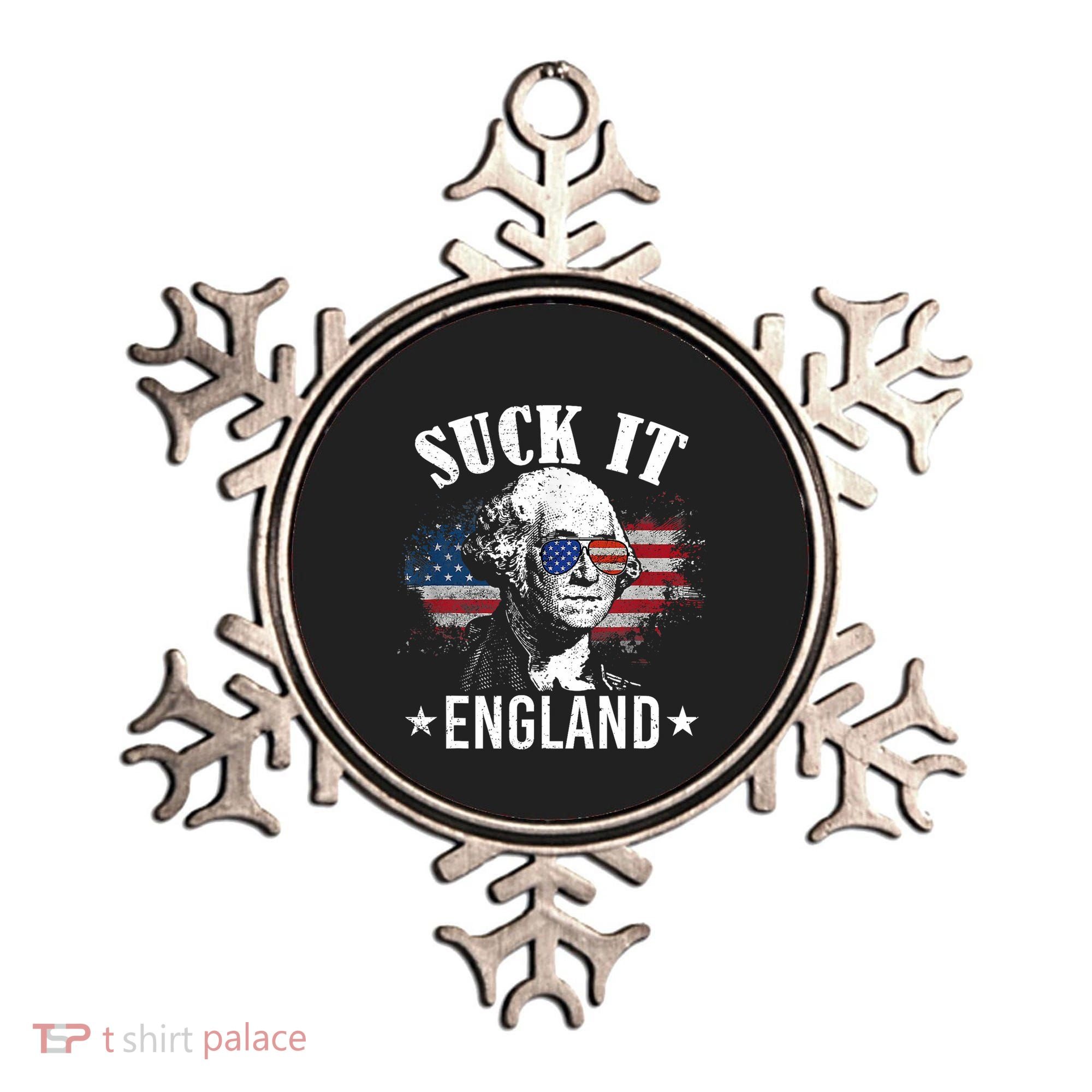 Suck It England Funny 4th Of July George Washington Ornament