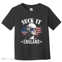 Suck It England Funny 4th Of July George Washington Toddler T-Shirt thumb 0