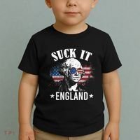 Suck It England Funny 4th Of July George Washington Toddler T-Shirt thumb 2
