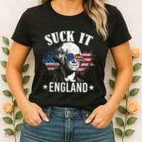 Suck It England Funny 4th Of July George Washington Women's T-Shirt thumb 2