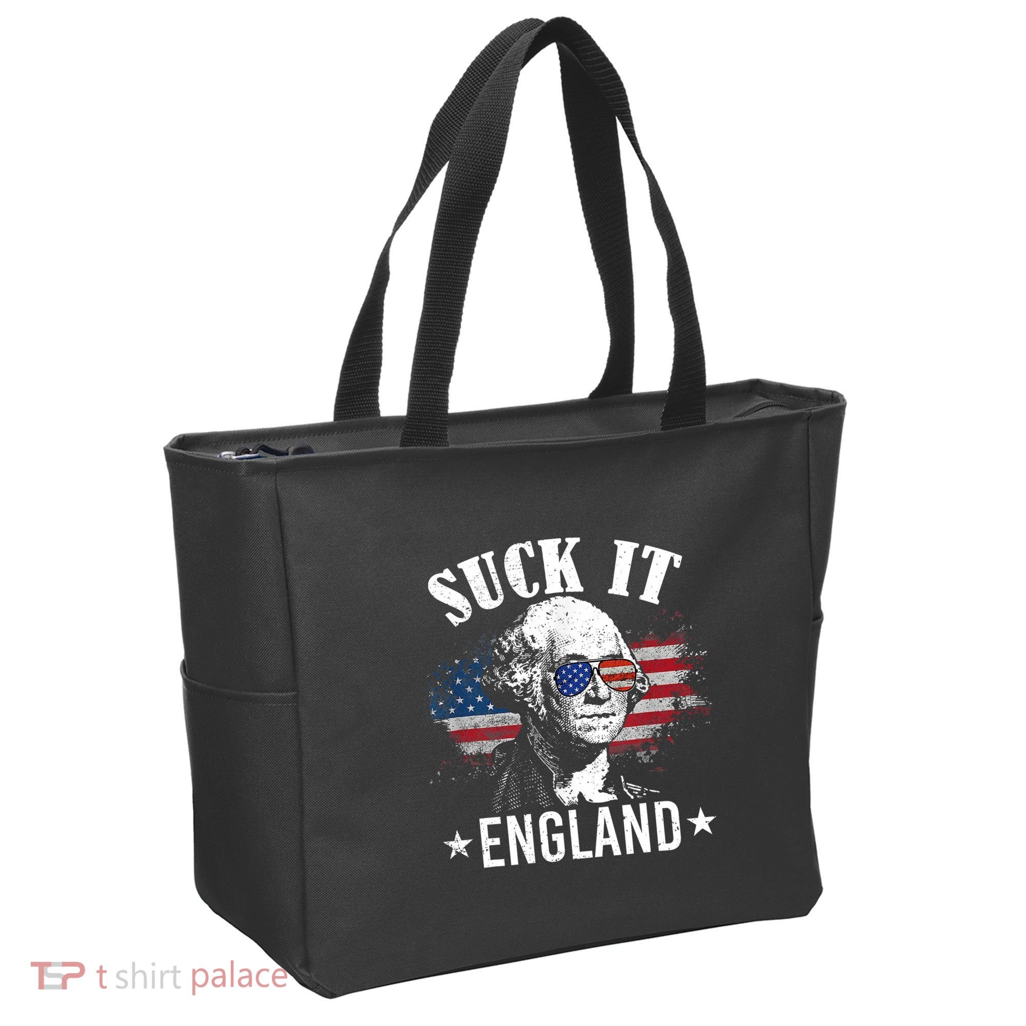 Suck It England Funny 4th Of July George Washington Tote Bag