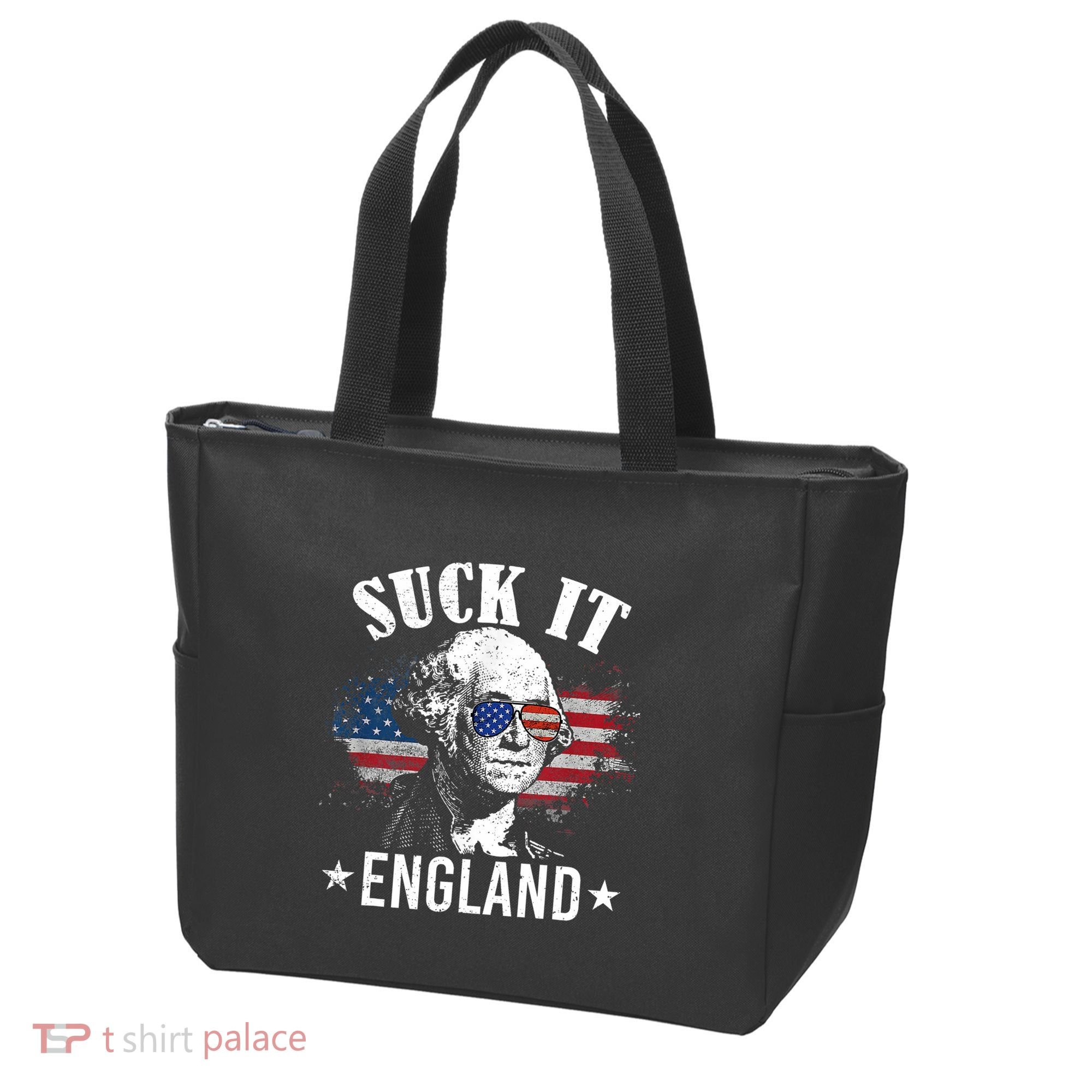 Suck It England Funny 4th Of July George Washington Tote Bag
