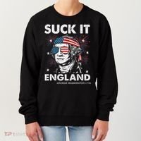 Suck It England Funny 4th July George Washington Women's Sweatshirt thumb 0