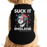 Suck It England Funny 4th July George Washington Doggie Tank thumb 0