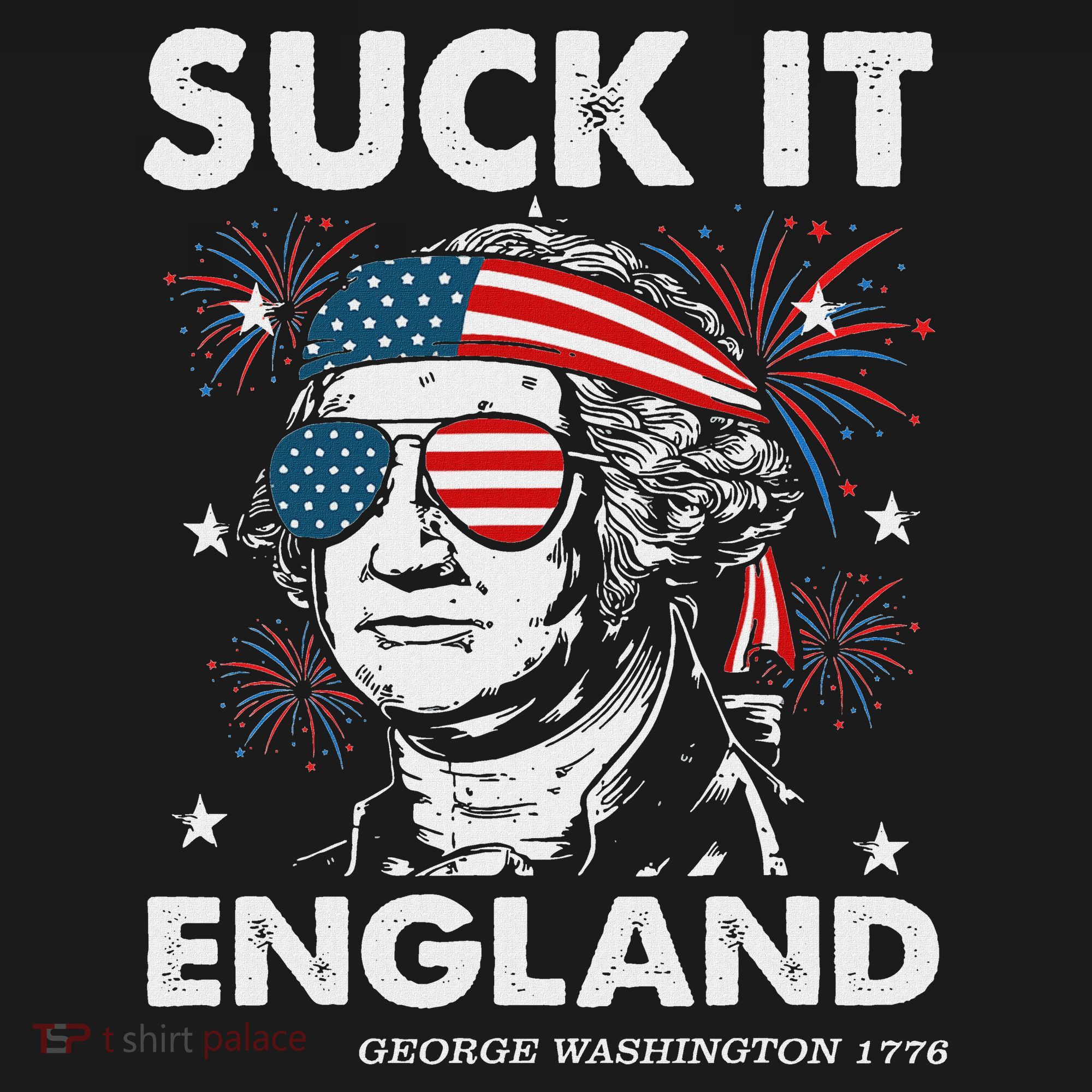 Suck It England Funny 4th July George Washington Apron