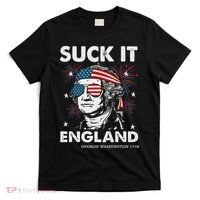 Suck It England Funny 4th July George Washington T-Shirt thumb 0