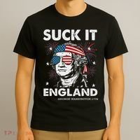 Suck It England Funny 4th July George Washington T-Shirt thumb 3