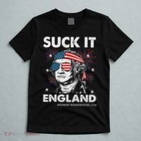 Suck It England Funny 4th July George Washington T-Shirt thumb 5