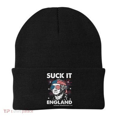 Suck It England Funny 4th July George Washington Beanie