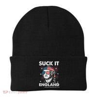 Suck It England Funny 4th July George Washington Beanie thumb 0