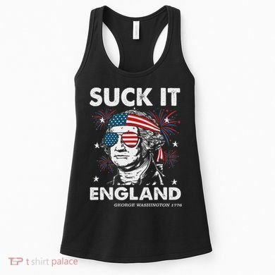 Suck It England Funny 4th July George Washington Women's Tank Top