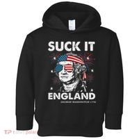 Suck It England Funny 4th July George Washington Toddler Hoodie thumb 0