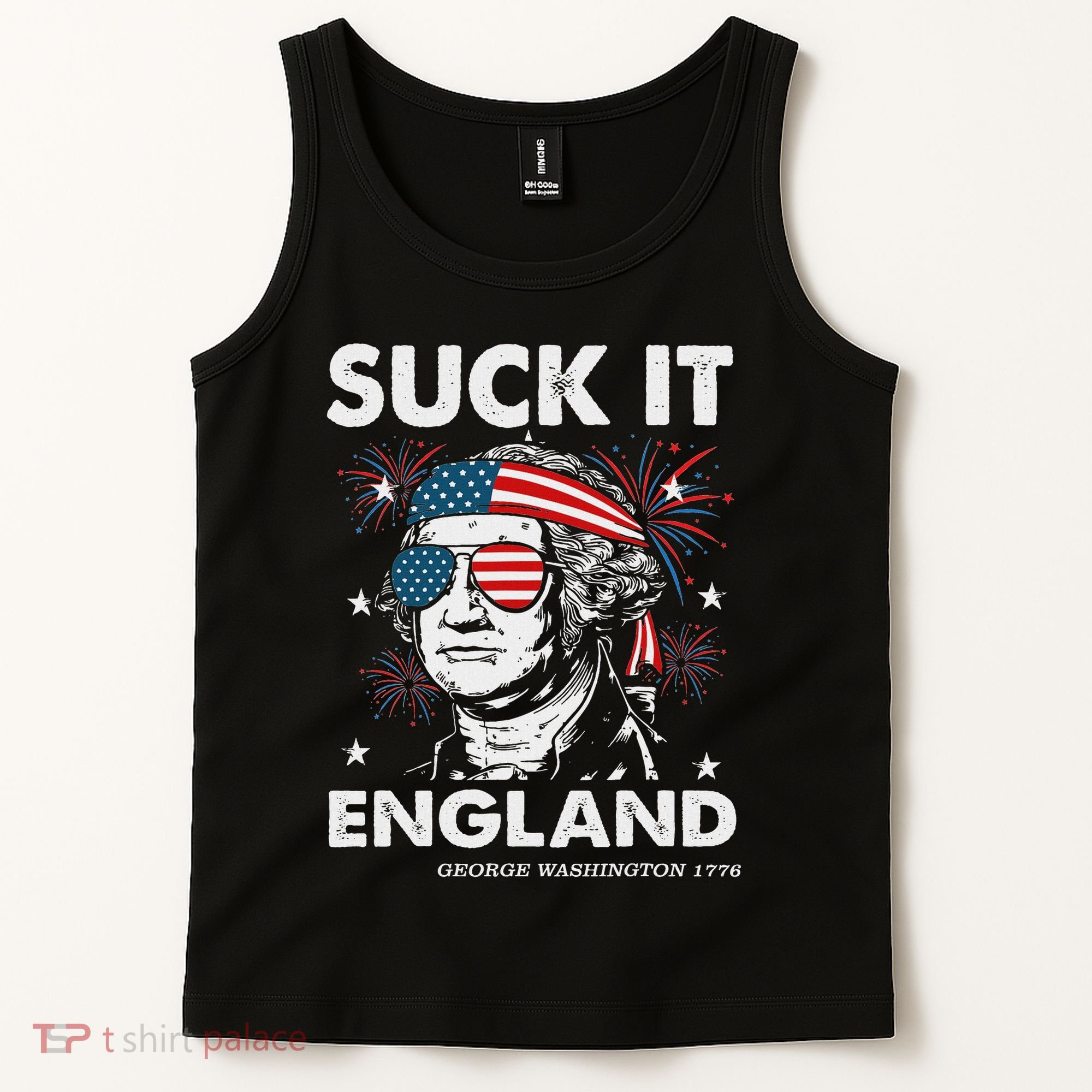 Suck It England Funny 4th July George Washington Tank Top