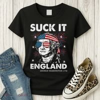 Suck It England Funny 4th July George Washington Women's T-Shirt thumb 3