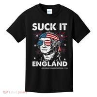 Suck It England Funny 4th July George Washington Kids T-Shirt thumb 0