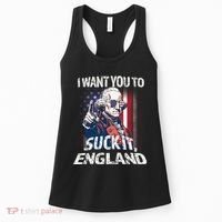 Suck It England Funny George Washington Usa Flag 4th Of July Women's Tank Top thumb 0