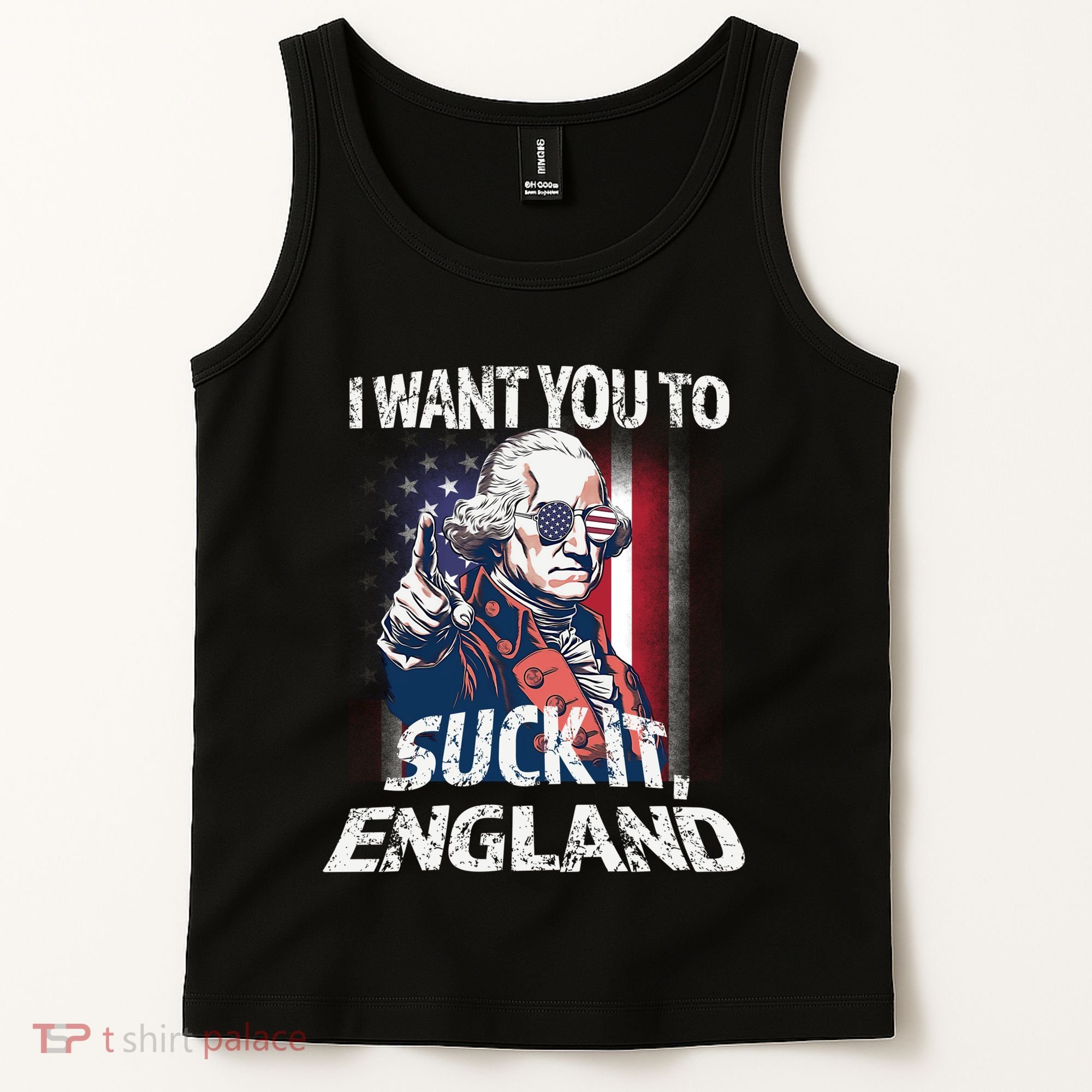 Suck It England Funny George Washington Usa Flag 4th Of July Tank Top