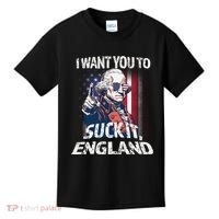 Suck It England Funny George Washington Usa Flag 4th Of July Kids T-Shirt thumb 0