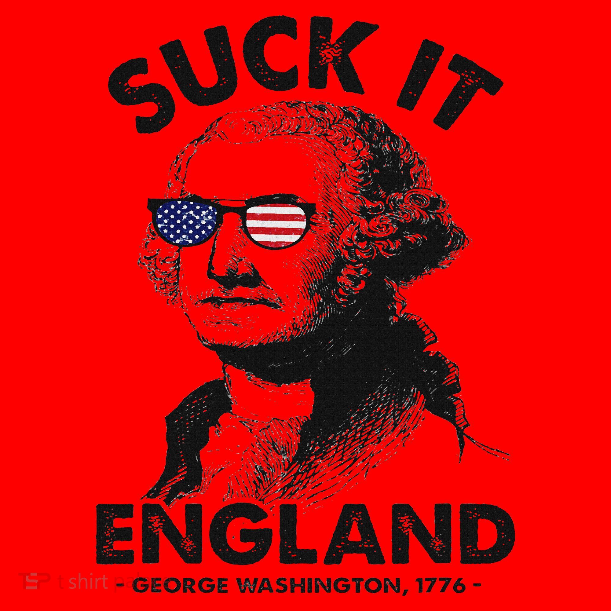 Suck It England Funny 4th Of July George Washington 1776 Santa Hat