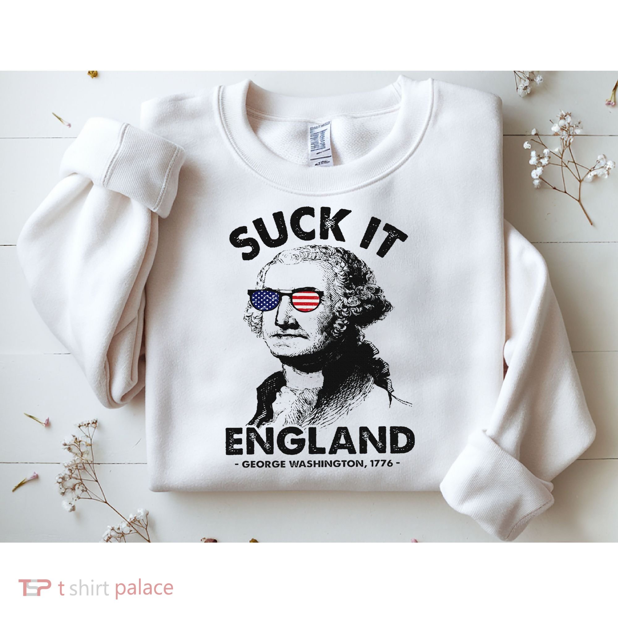 Suck It England Funny 4th Of July George Washington 1776 Sweatshirt