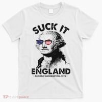 Suck It England Funny 4th Of July George Washington 1776 T-Shirt thumb 0