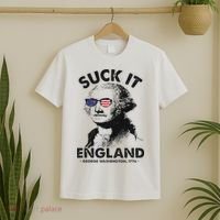 Suck It England Funny 4th Of July George Washington 1776 T-Shirt thumb 2