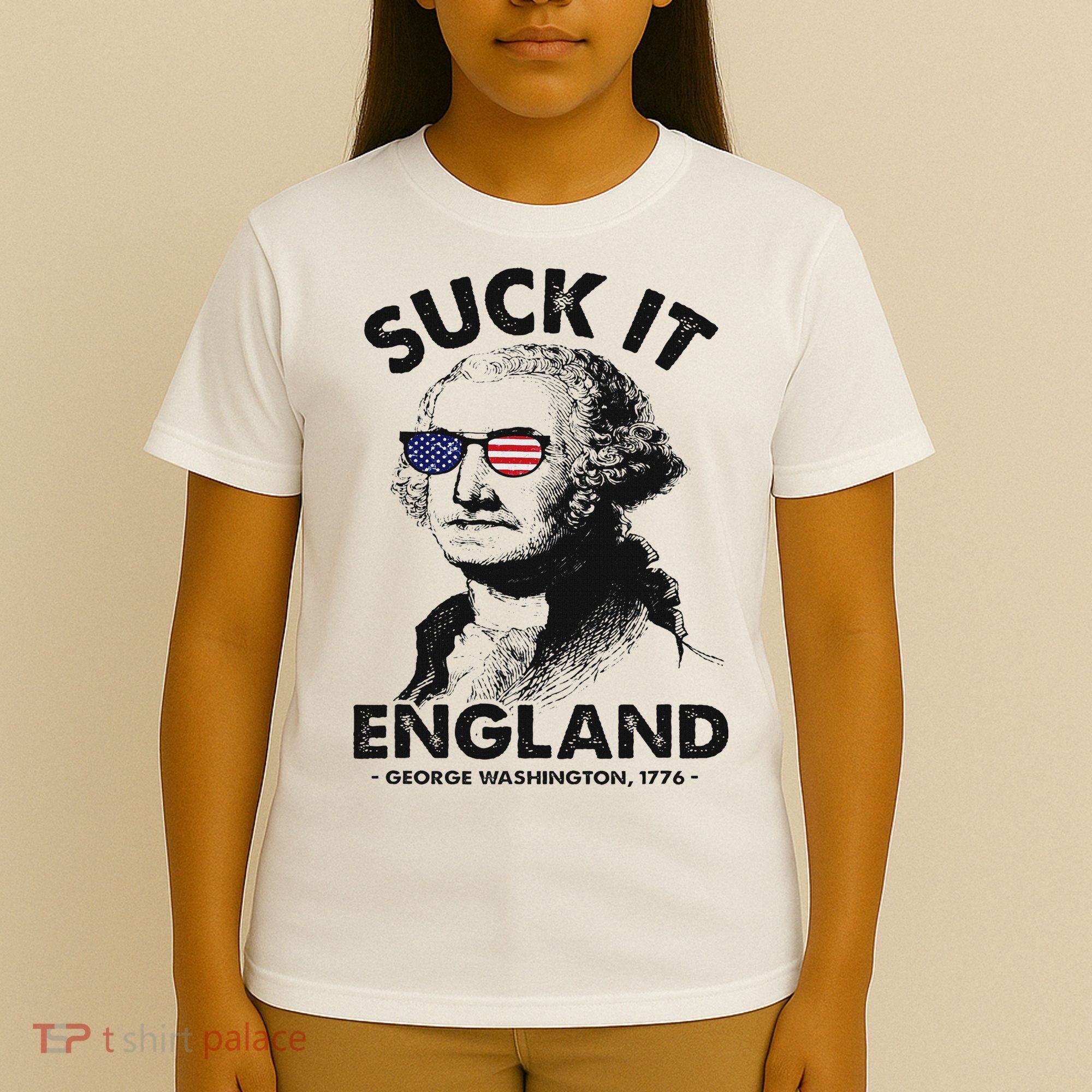 Suck It England Funny 4th Of July George Washington 1776 T-Shirt