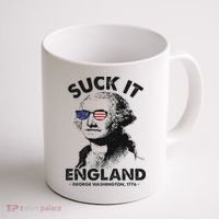 Suck It England Funny 4th Of July George Washington 1776 Coffee Mug thumb 1