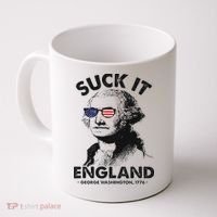 Suck It England Funny 4th Of July George Washington 1776 Coffee Mug thumb 0