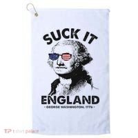 Suck It England Funny 4th Of July George Washington 1776 Golf Towel thumb 0