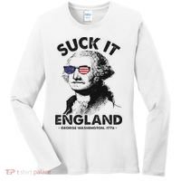 Suck It England Funny 4th Of July George Washington 1776 Women's Long Sleeve Shirt thumb 0