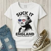 Suck It England Funny 4th Of July George Washington 1776 Women's T-Shirt thumb 3