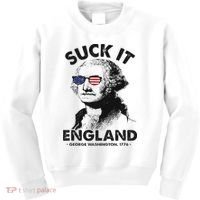 Suck It England Funny 4th Of July George Washington 1776 Kids Sweatshirt thumb 0