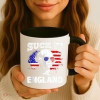 Suck It England Funny 4th Of July Flag Patriotic Coffee Mug thumb 3