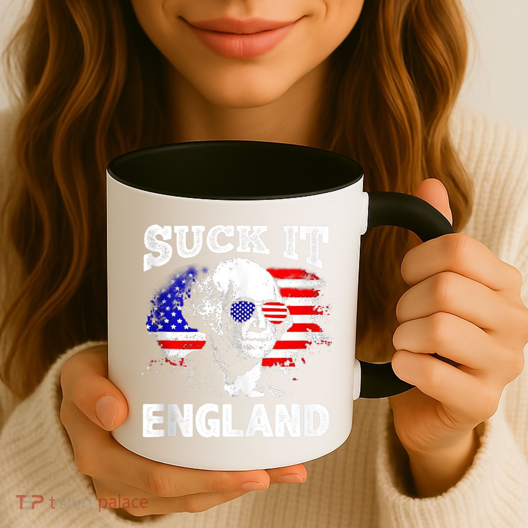 Suck It England Funny 4th Of July Flag Patriotic Coffee Mug