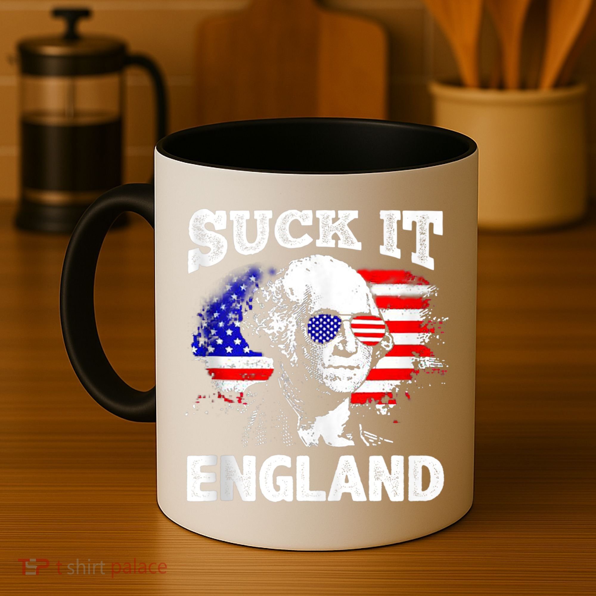 Suck It England Funny 4th Of July Flag Patriotic Coffee Mug