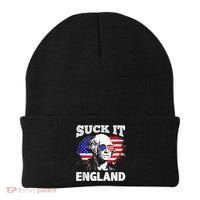 Suck It England Funny 4th Of July Flag Patriotic Beanie thumb 0