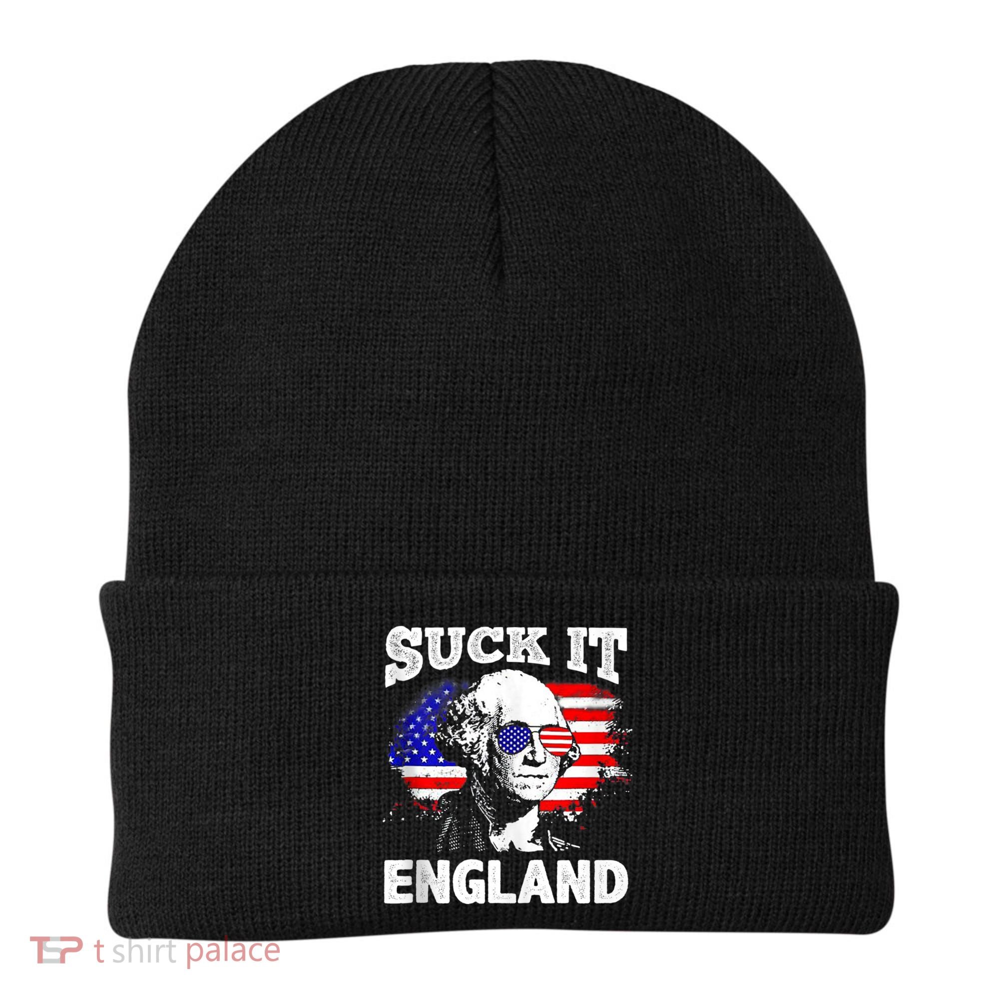 Suck It England Funny 4th Of July Flag Patriotic Beanie