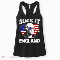 Suck It England Funny 4th Of July Flag Patriotic Women's Tank Top thumb 0